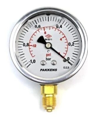 PAKKENS Alt Bağlantılı Gliserinli Manovakummetre Ø63 -1/0