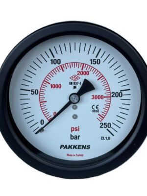 PAKKENS Pano Tip Manometre Ø100mm 250 Bar