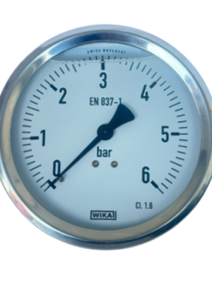 WIKA 113.53.100 Gliserinli Manometre Ø100mm 6 Bar