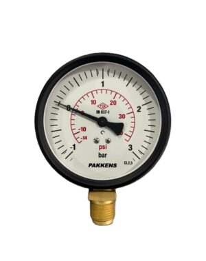 PAKKENS Alt Bağlantılı Manovakummetre Ø100mm -1/+3 Bar 1/2''