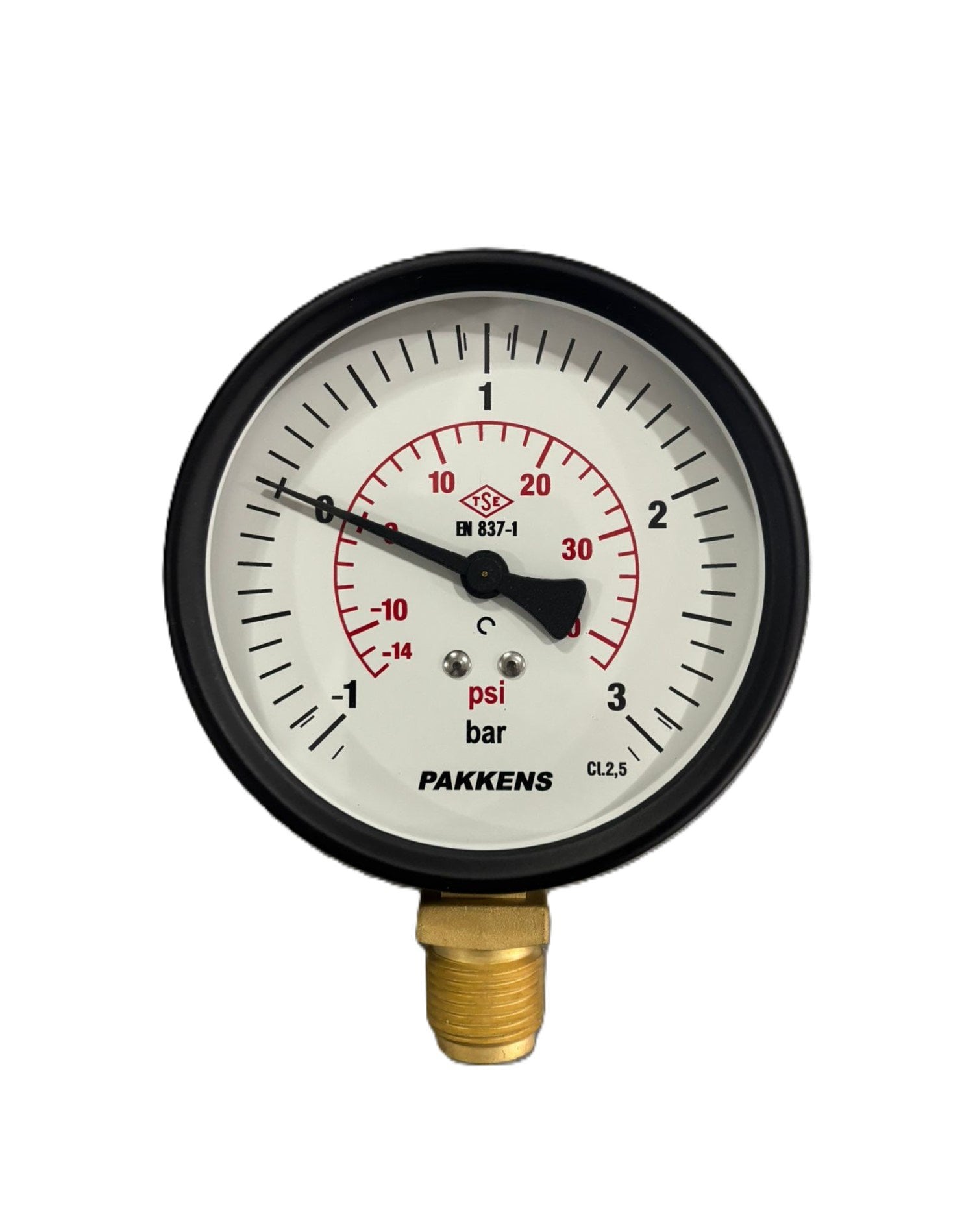 PAKKENS Alt Bağlantılı Manovakummetre Ø100mm -1/+3 Bar