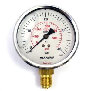 PAKKENS Gliserinli Manometre Alt Ø50 40 Bar