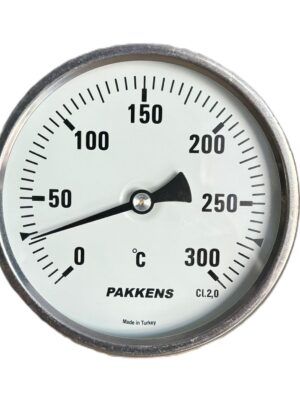PAKKENS Arka Bağlantılı Bi-Metal Termometre Ø100mm 300°C