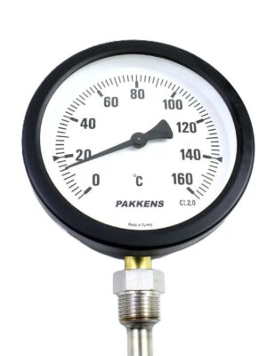 PAKKENS Alt Bağlantılı Termometre Ø100mm 160°C