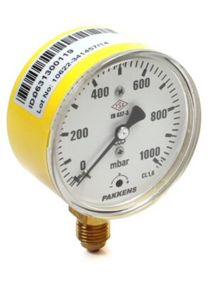 Pakkens Ø63 1000 mbar Kapsül Diyaframlı Manometre