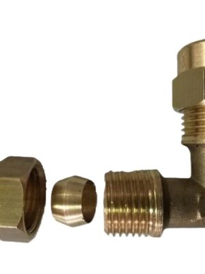 Sarı Pirinç Çift Tarafı Yüksüklü Dirsek 6mm