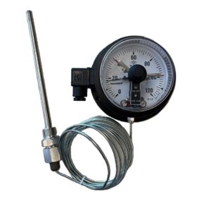 Pakkens Gaz Dolgulu Kontaklı Termometre Ø100mm 120°C 3mt CL 1,0