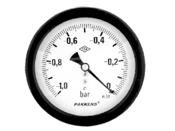 PAKKENS Arka Bağlantılı Kuru Tip Manovakummetre Ø100 mm