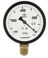 PAKKENS Alt Bağlantılı Manovakummetre Ø100 mm