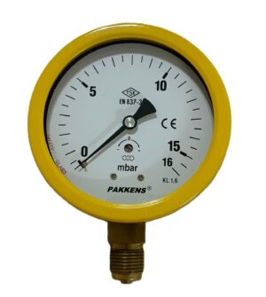 PAKKENS Kapsül Diyaframlı Manometre Ø100 16 mBar