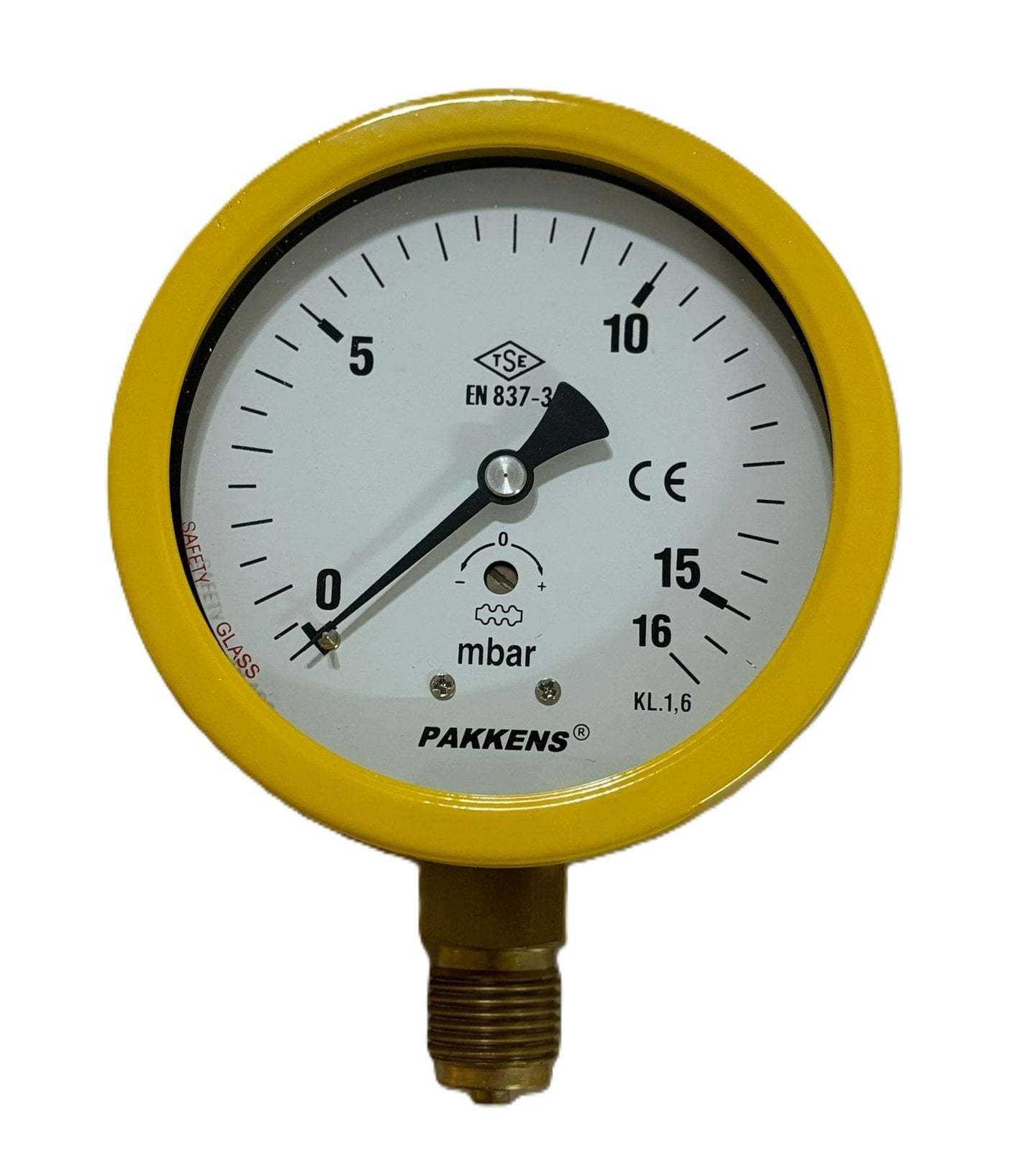 PAKKENS Kapsül Diyaframlı Manometre Ø100 16 mBar
