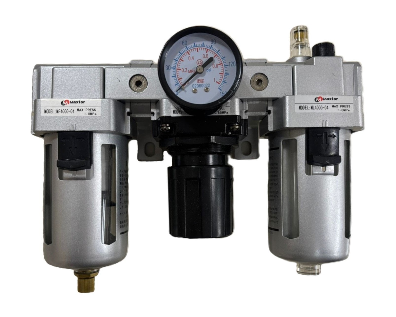 MAXTOR MC4000-04 Pnömatik Üçlü Şartlandırıcı Kare Tip F+R+L