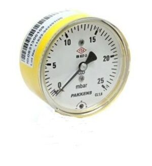 PAKKENS Kapsül Diyaframlı Manometre Ø63 mm 25 mbar