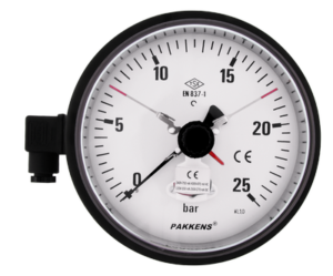 PAKKELS Pano Kontaklı Manometre Ø100mm 250 Bar