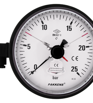 PAKKELS Pano Kontaklı Manometre Ø100mm 250 Bar