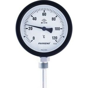 PAKKENS Alt Bağlantılı Termometre Ø100mm 120°C 1/2''