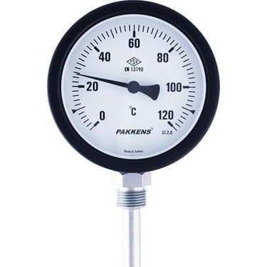 PAKKENS Alt Bağlantılı Termometre Ø100mm 120°C 1/2''