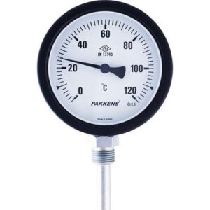 PAKKENS Alt Bağlantılı Termometre Ø100mm 120°C 1/2''