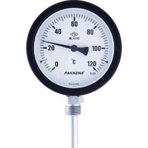 PAKKENS Bimetal Termometre Ø160mm 120°C 10cm 1/2 CL2,0