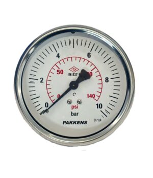 PAKKENS Pano Tipi Manometre Ø100mm 10 bar 1/2'' Cl.1,6