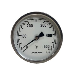 PAKKENS Arka Bağlantılı Bi-Metal Termometre Ø63mm 500°C