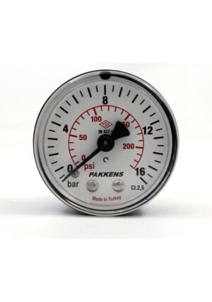 Pakkens Arka Bağlantılı Manometre Ø63 mm 16 Bar