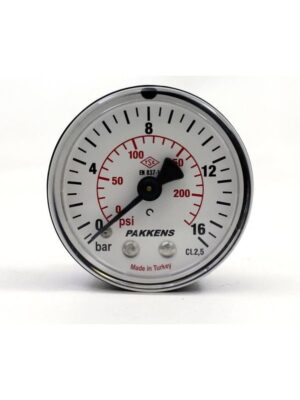 Pakkens Arka Bağlantılı Manometre Ø63 mm 16 Bar