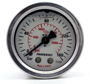 PAKKENS Arka Bağlantılı Gliserinli Manometre Ø50 mm 160 Bar