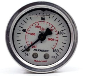 PAKKENS Arka Bağlantılı Gliserinli Manometre Ø63 mm 160 Bar