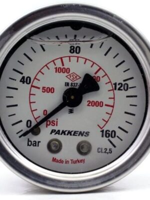 PAKKENS Arka Bağlantılı Gliserinli Manometre Ø63 mm 160 Bar