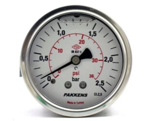 PAKKENS Gliserinli Manometre 63 mm 2.5 Bar 1/4''