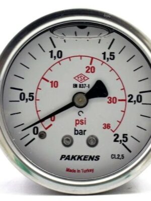 PAKKENS Gliserinli Manometre 63 mm 2.5 Bar