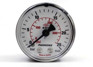 PAKKENS Arka Bağlantılı Manometre Ø50mm 25 Bar 1/4''