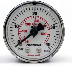PAKKENS Arka Bağlantılı Manometre Ø63mm 40 Bar