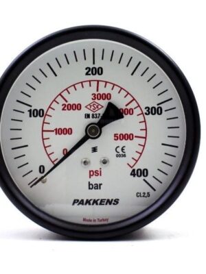 PAKKENS Arka Bağlantılı Manometre Ø63 mm 400 Bar