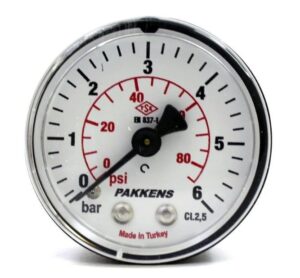 PAKKENS Arka Bağlantılı Manometre Ø50 mm 0-6 Bar 1/4''
