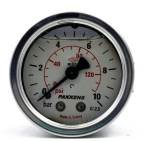 PAKKENS Gliserinli Manometre Ø63 mm 10 Bar 1/4''