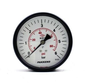 PAKKENS Arka Bağlantılı Manometre Ø100 mm 6 Bar 1/4''