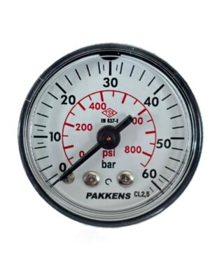 PAKKENS Arka Bağlantılı Manometre Ø40 mm 60 Bar