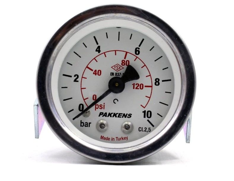 PAKKENS Arka Bağlantılı Pano Tipi Manometre Ø50 mm 10 Bar