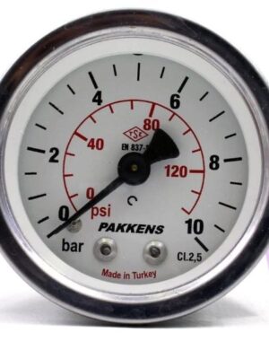 PAKKENS Arka Bağlantılı Pano Tipi Manometre Ø50 mm 10 Bar