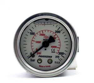 PAKKENS Arka Bağlantılı Pano Tipi Gliserinli Manometre Ø63 mm 315 Bar