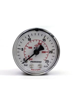 PAKKENS Arka Bağlantılı Manometre Ø 63 mm 25 Bar 1/4''