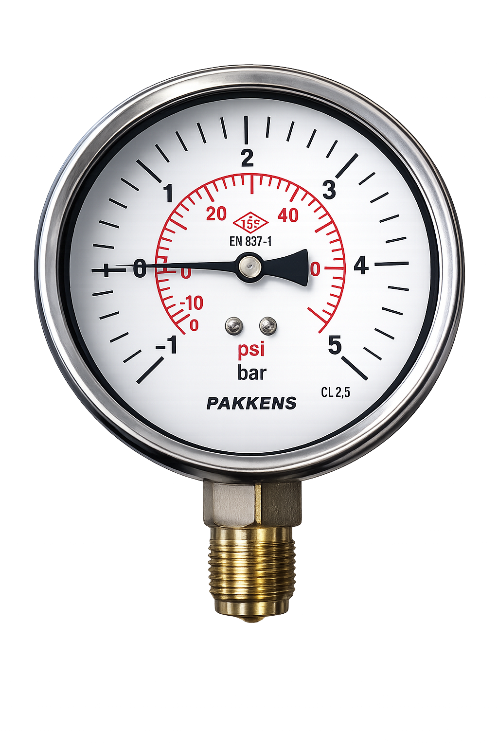 PAKKENS Alt Bağlantılı Gliserinli Manovakummetre Ø63 mm
