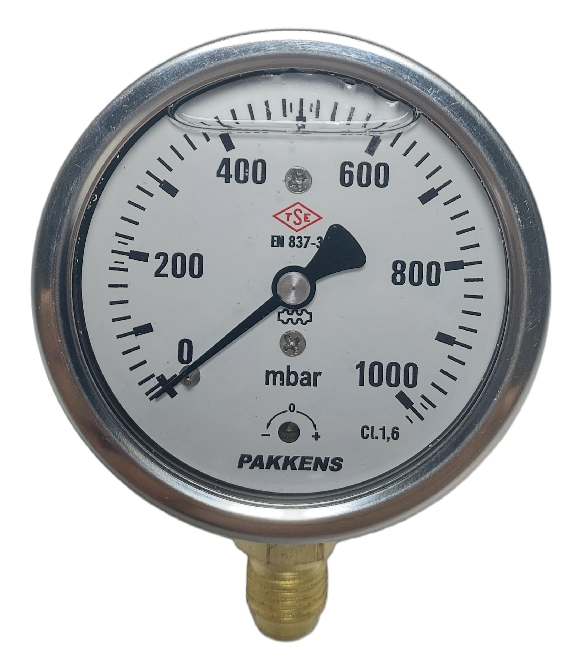 Pakkens Kapsül Diyaframlı Gliserinli Manometre Ø63 mm 1000 MBar