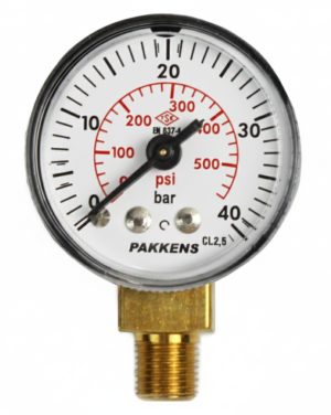 PAKKENS Alt Bağlantılı Manometre Ø40 mm 40 Bar