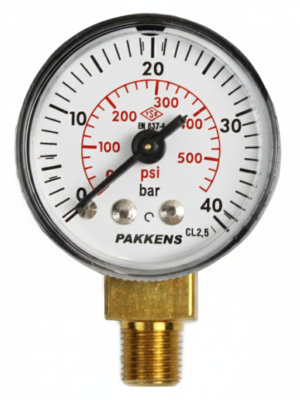 PAKKENS Alt Bağlantılı Manometre Ø40 mm 40 Bar