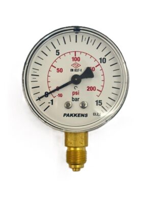 PAKKENS Alt Bağlantılı Manovakummetre Ø63 mm