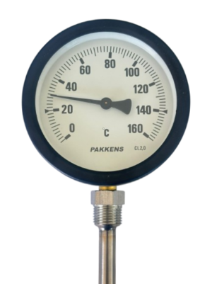 PAKKENS Alt Bağlantılı Termometre Ø100mm 160°C