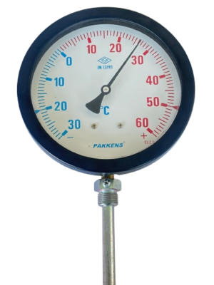 PAKKENS Alt Bağlantılı Termometre Ø160mm -30/+60°C 10cm